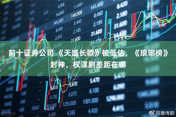 前十证券公司 《天盛长歌》被低估，《琅琊榜》封神，权谋剧差距在哪