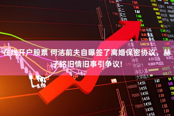 在线开户股票 何洁前夫自曝签了离婚保密协议，赫子铭旧情旧事引争议!